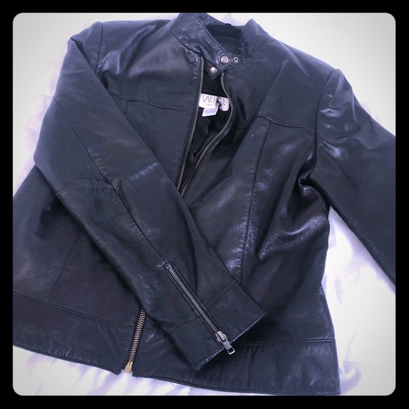 Vakko black leather jacket - Picture 1 of 3